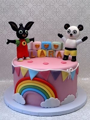 Nyuszi és panda torta