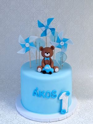 Szélforgós macis torta