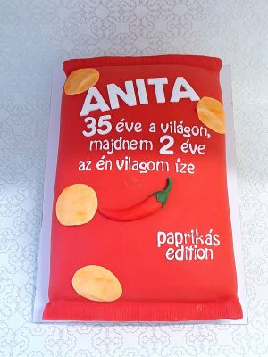 Chipses zacskó torta